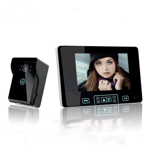 

7 Inch Touch Screen Color Button Door Bell Intercom Video Phone Wired Smart Memory phone
