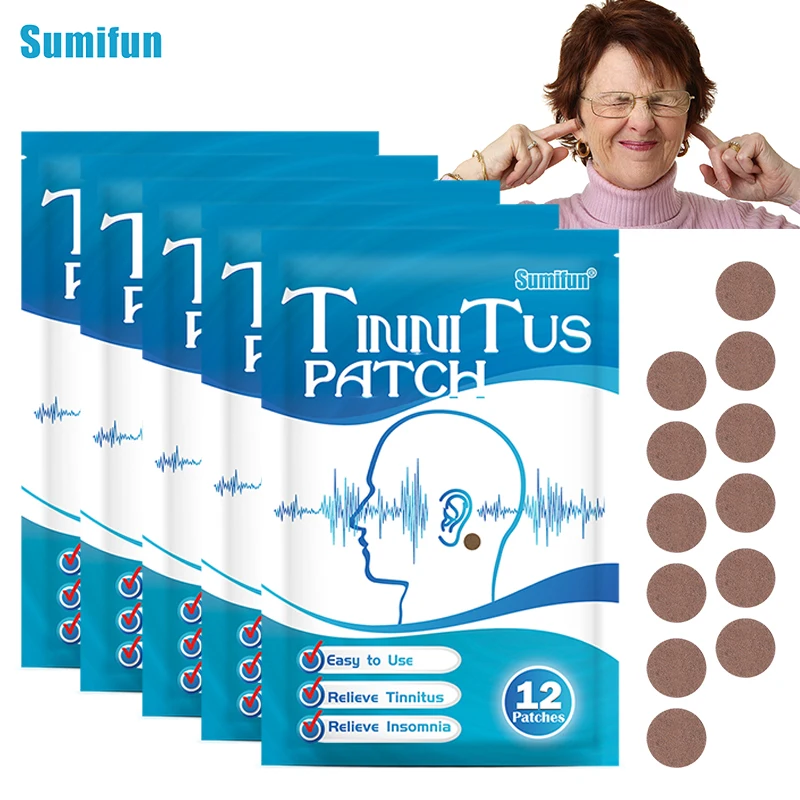 

12/36/60pcs Sumifun Upgrade Tinnitus Sticker Treat Earache Ear Buzzing Neurological Hearing Protection Patch Ear Health Products