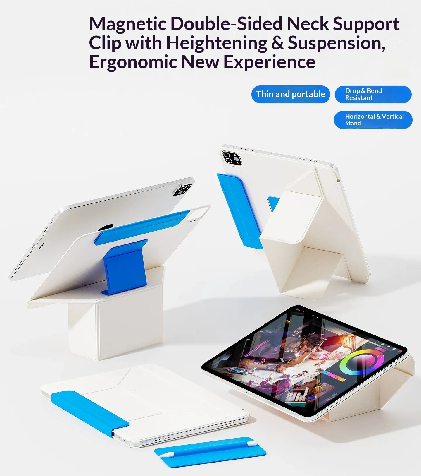 Dual-Color Double-Sided Magnetic Stand Case