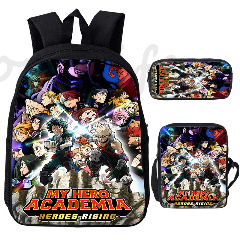 

Novelty My Hero Academia Backpack 3pcs/set Durable Student Bookbag Boku No Hero Academia School Bags Boy Girl Softback Daypacks