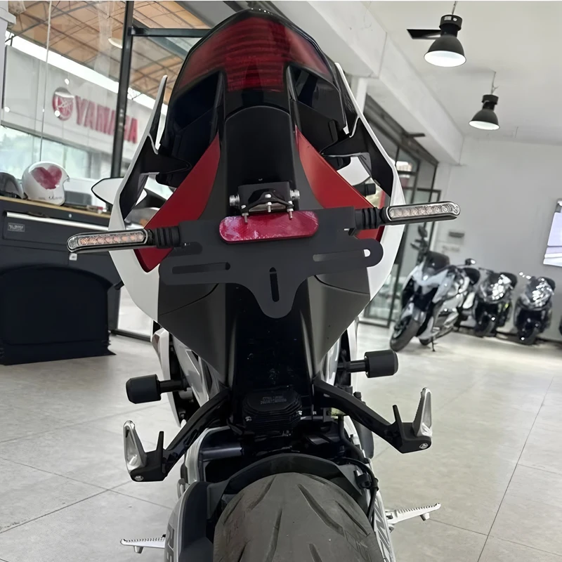 Zontes 703RR 703 RR 오토바이 액세서리 조정 가능한 검정색 알루미늄 합금 오토바이 후면 번호판 홀더
