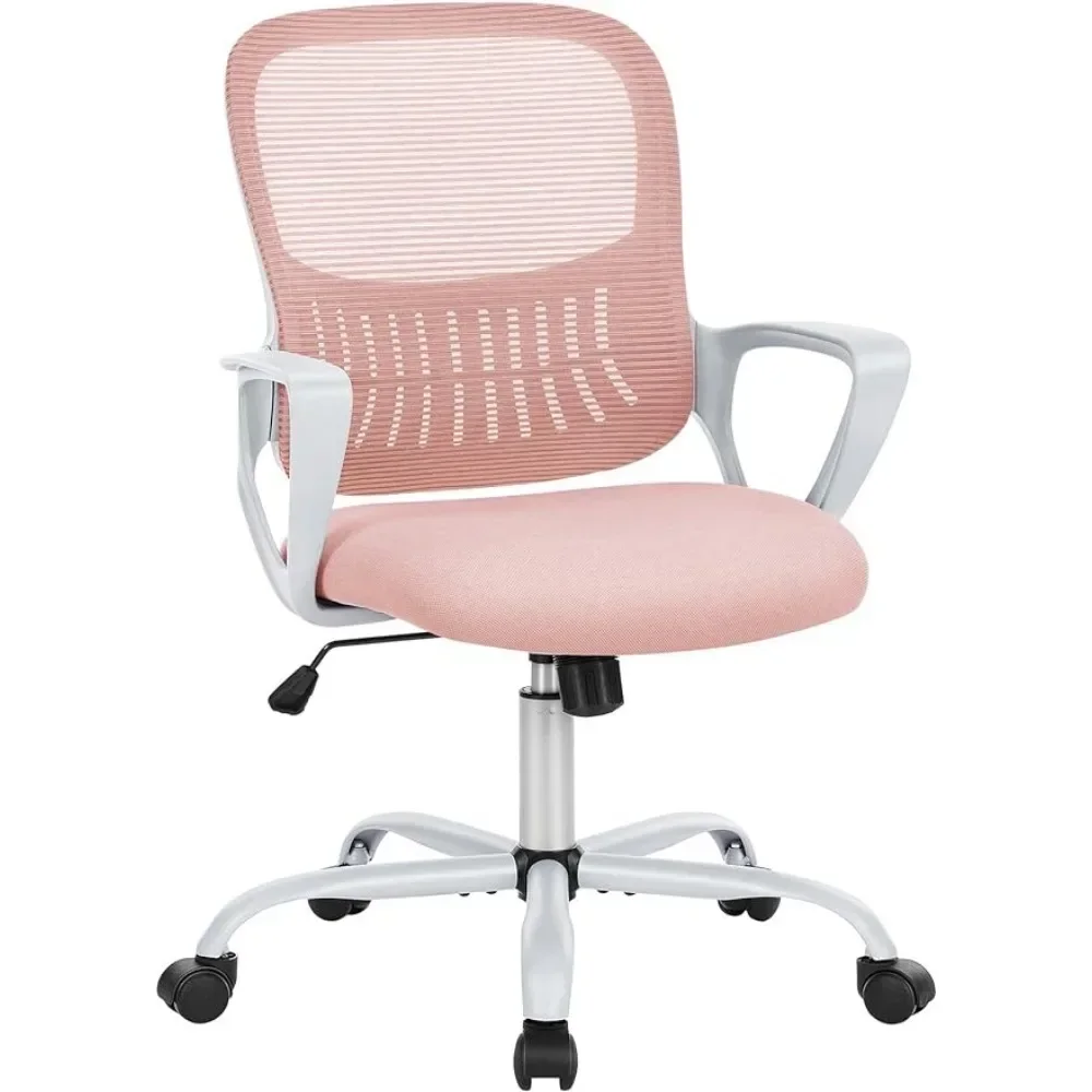 office-chairergonomic-mid-back-mesh-rolling-work-swivel-desk-chairs-with-wheelscomfortable-lumbar-supportpink