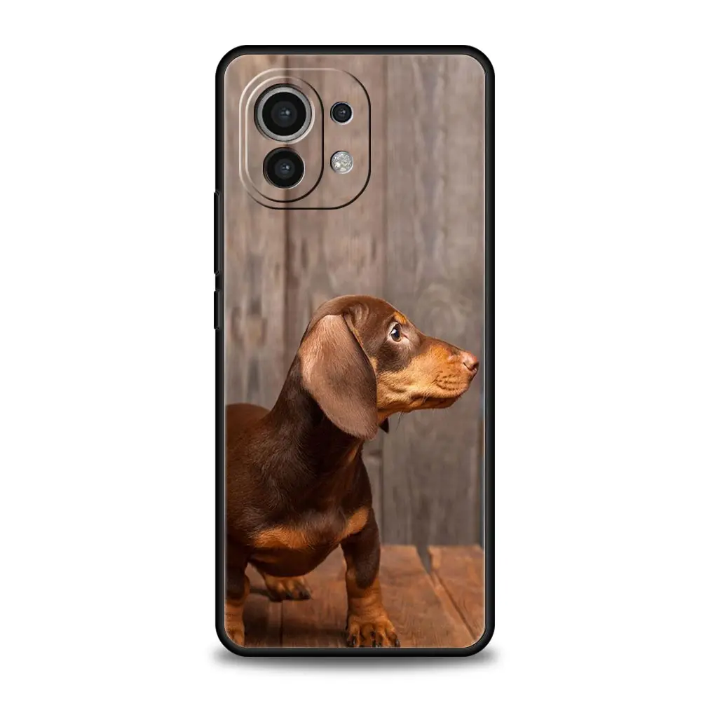 Dachshund Silhouette Dog Soft Phone Cover - Cute Animal Design