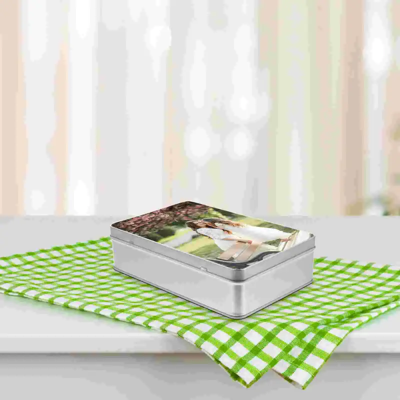 Sublimation Blank Gift Box Round Corner Iron Storage Box Metal Candy Holder Cookie Tin Biscuits Case Festive Party Supplies - Image 3