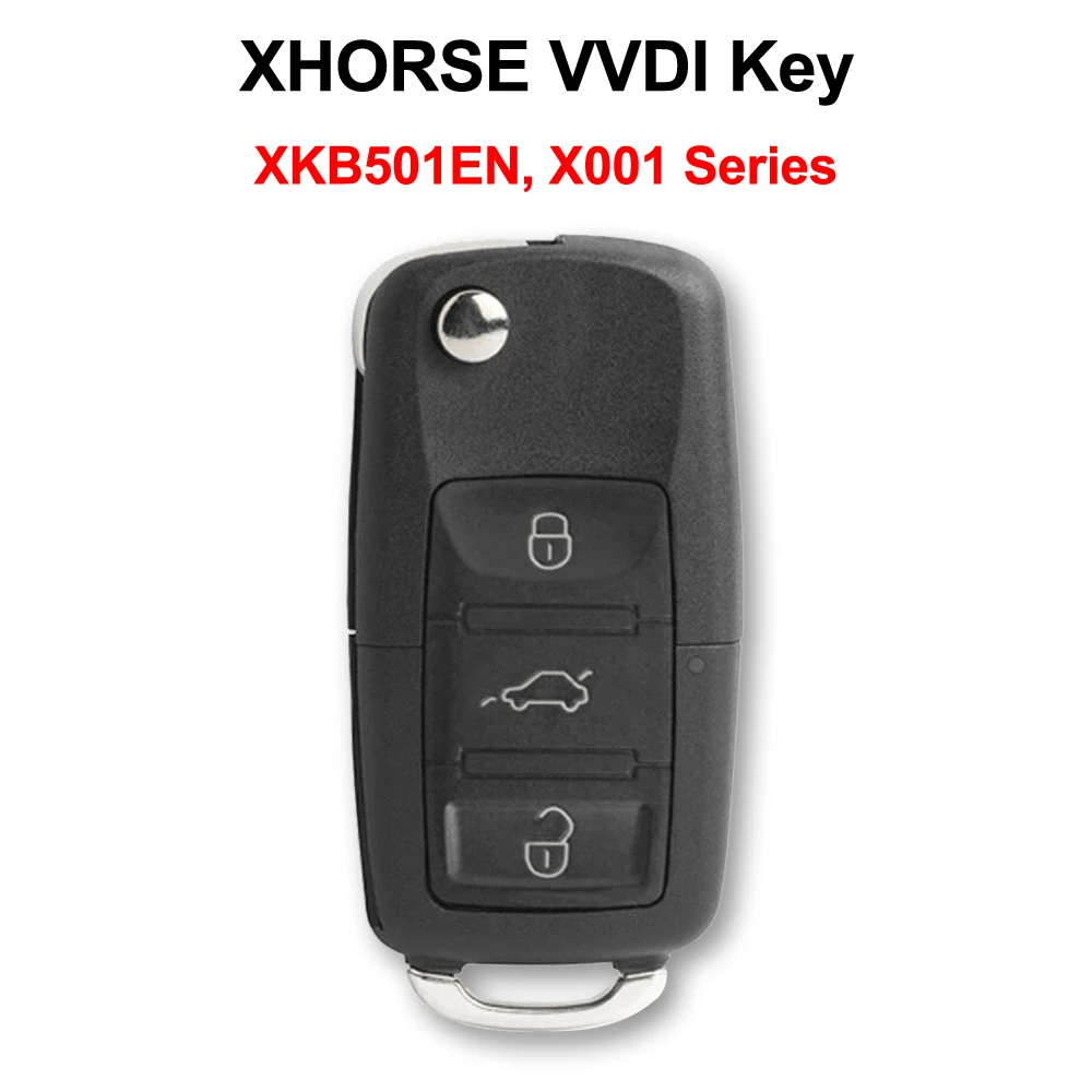 

Универсальный черный дистанционный ключ XHORSE серии X001 серии XKB501EN для Volkswagen B5, 3 кнопки для VVDI