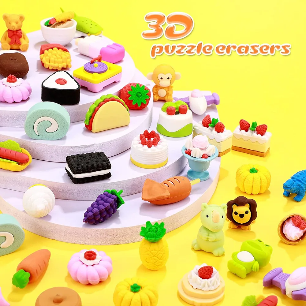 動物消しゴム 子供用の動物消しゴム,20個ピース/ロットバッチ,さまざまな種類