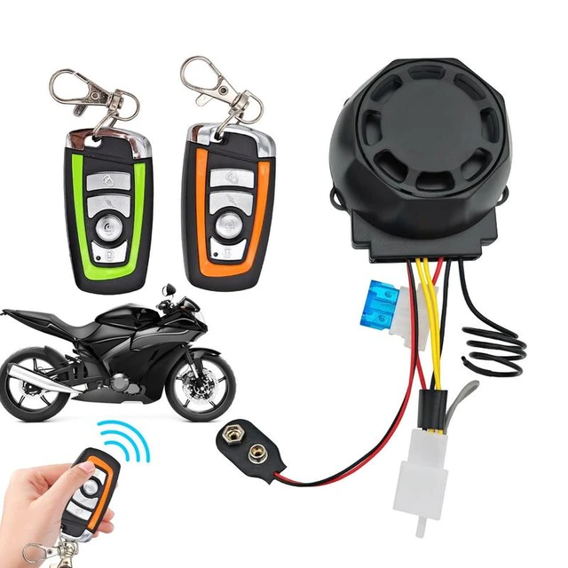 Bike Anti Theft Alarm with Remote Rear Light Vibration Sensor Security  System