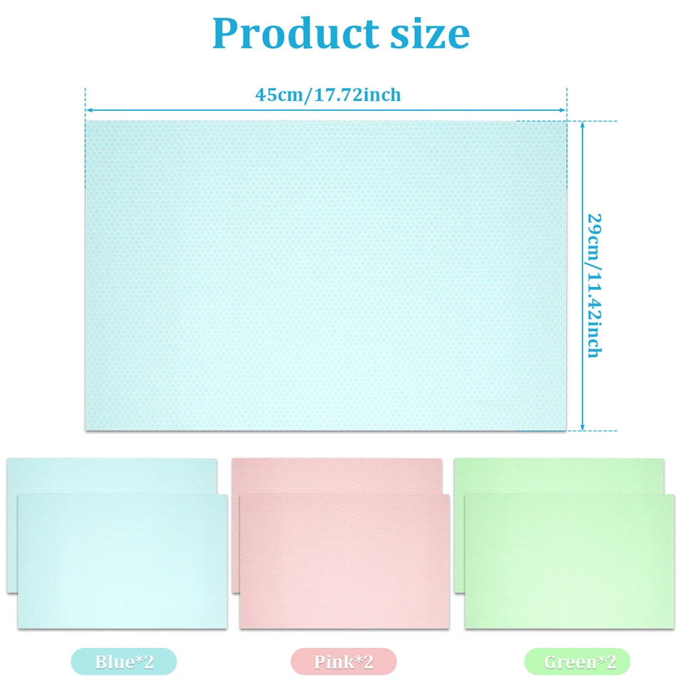 Tappetini Frigorifero Antimuffa 8 Pezzi | 29x45 Cm | EVA Tagliabile | Lavabile | Per Cassetti E Armadi - Foto 8