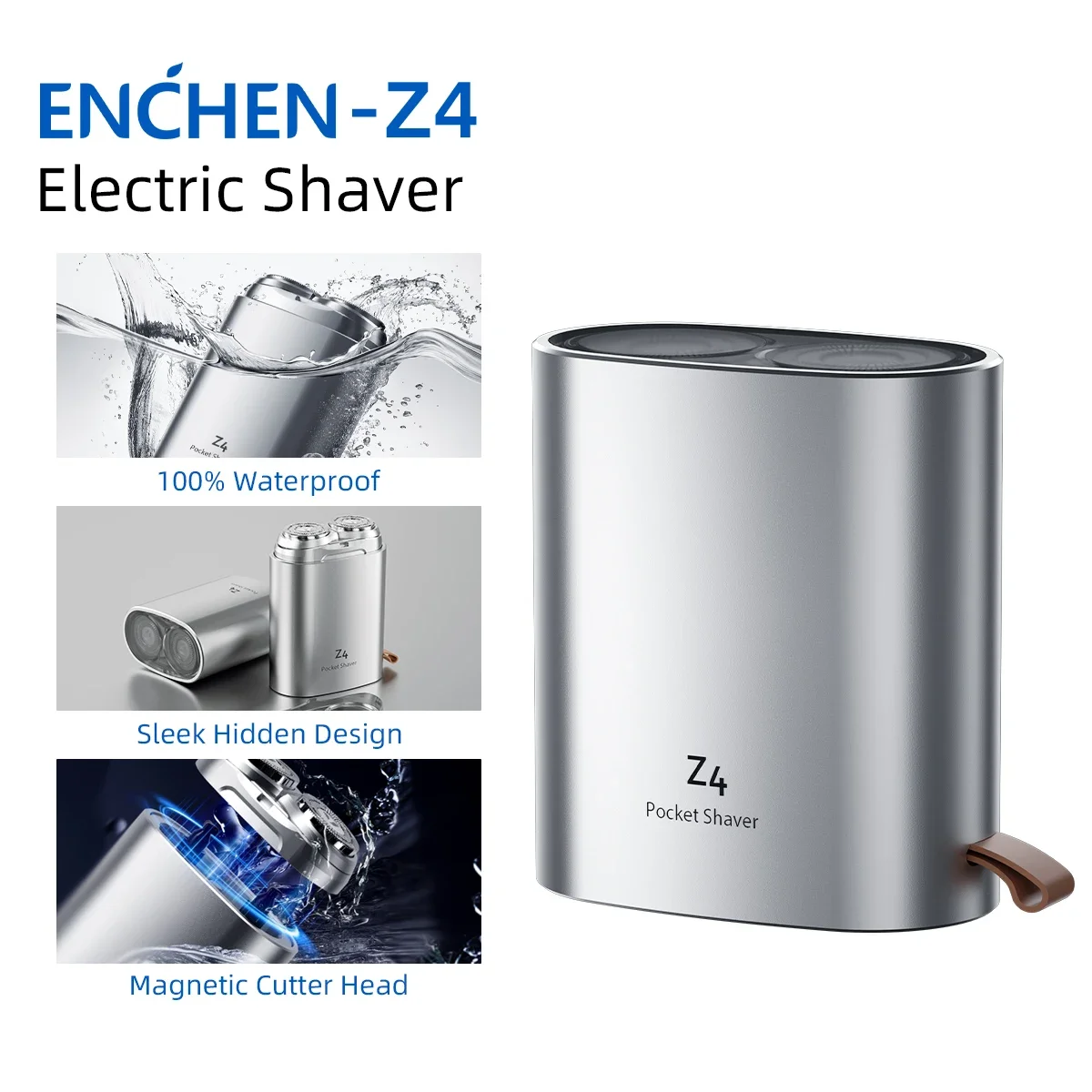 ENCHEN Shaver Mini Shaving Machine Waterproof Razor Professional Beard Trimmer Portable Electric Shaver Metal for Men Z4