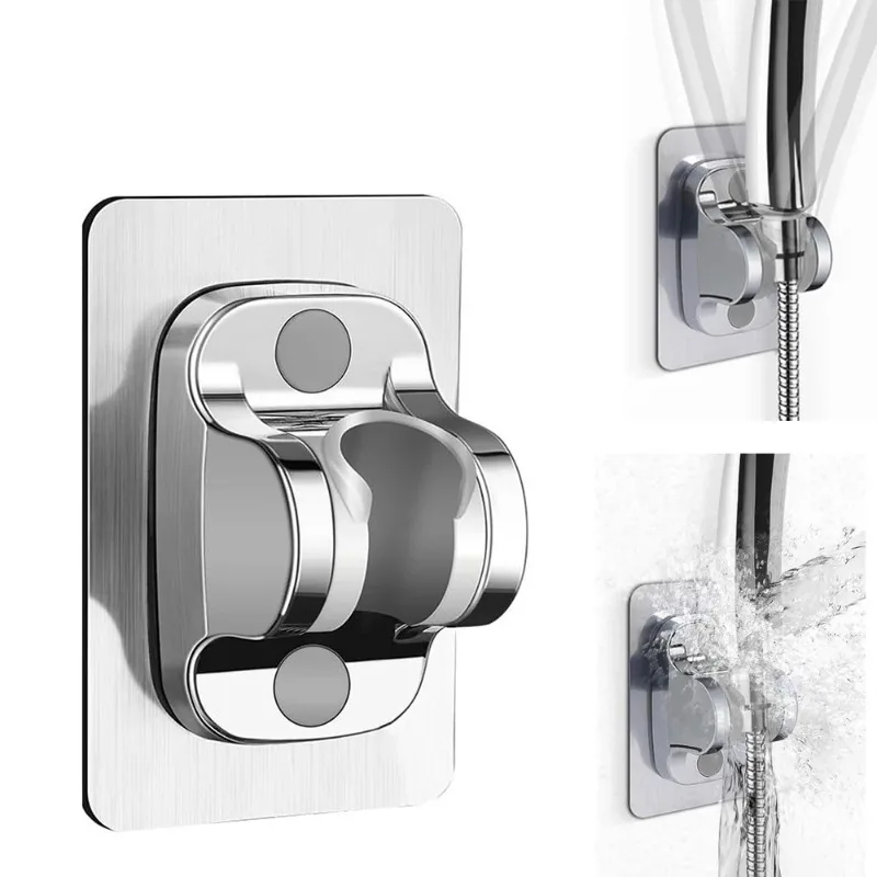 Wall Mount Shower Head Holder ABS Waterproof Adjustable Bathroom Shower Bracket Easy Installation Base