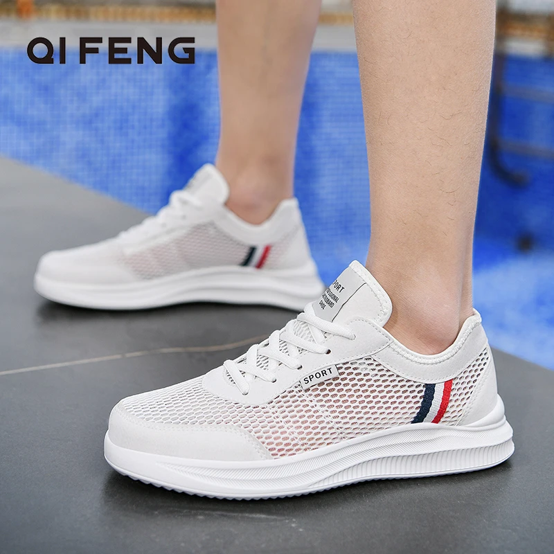 

2023 New Light Flat Shoes Men Breatheable Mesh Sneakers Teenage Male Net Footwear Sport Shoes Soft Bottom Fashion Young Shoes