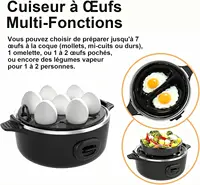 Cuiseur à œufs, capacité 7 œufs, pour œufs durs, mollets et bouillis 5