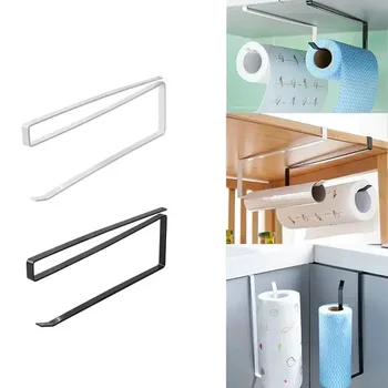Portarotolo di carta Portasciugamani Portaoggetti per pellicola trasparente Bagno Portaoggetti senza punzonatura Mensola sospesa Accessori per fazzoletti da cucina 1