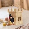 Hand-woven Storage Baskets Rustic Vacation Picnic Carrying Basket Children Design Cute Rattan Castle Bag Kids Toys Photo Props 2