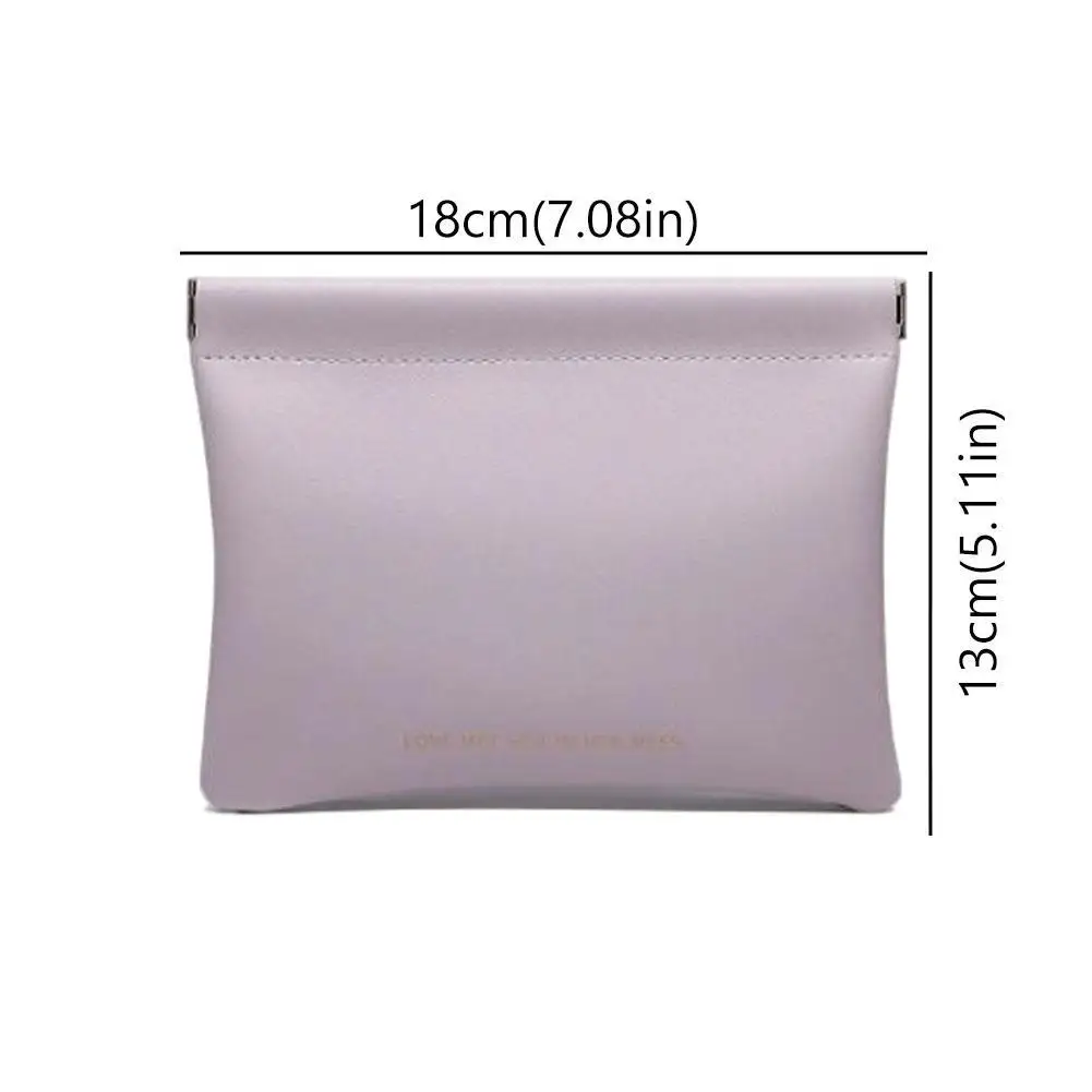 NEW 2 Size Mini Portable PU Storage Bag Self-Closing Design Versatile Pouch For Wired Earphones, Lipstick & Small_voghion.com