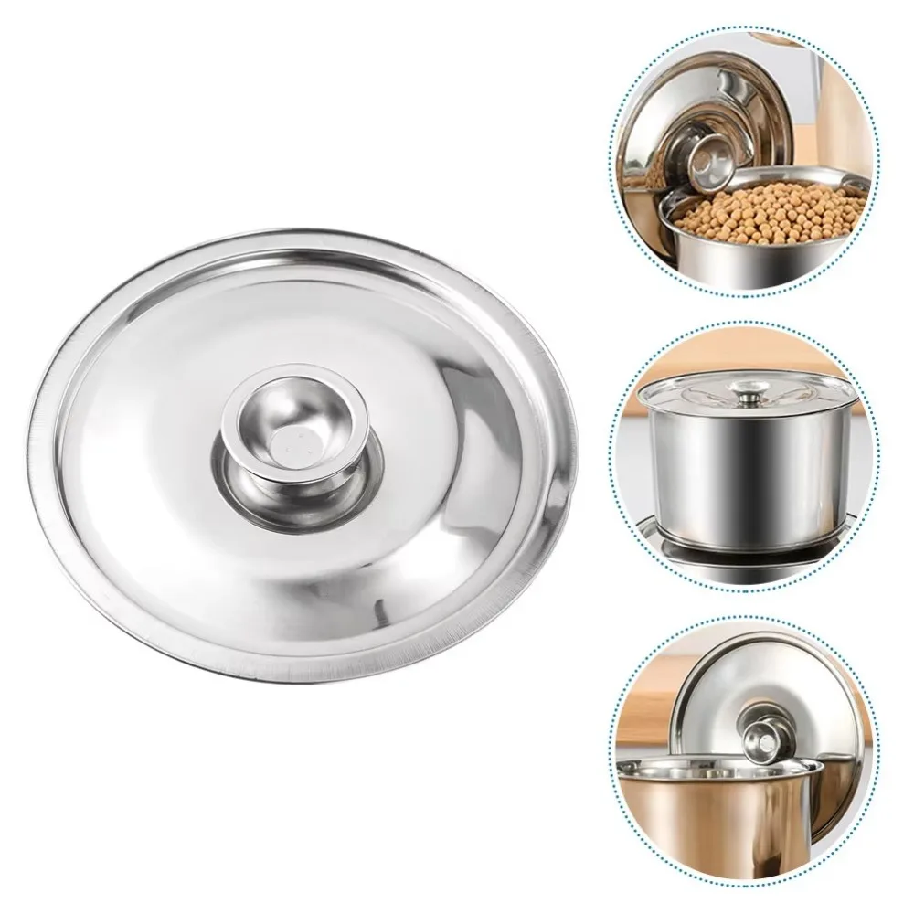 10-24cm Round Pot Lid Thicken Stainless Steel Saucepan Cover Replacement Universal Kitchen Food Lid Kitchen Supplies glass pot lid glass lid wooden pot lid