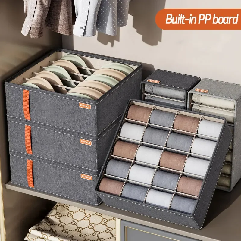 Armadietto per camera da letto Cassetto Organizzatore di biancheria intima Calzini Reggiseno Scatole portaoggetti per abbigliamento Armadio Organizzatore di vestiti Pantaloni Calzini Organizzatore - immagine 4