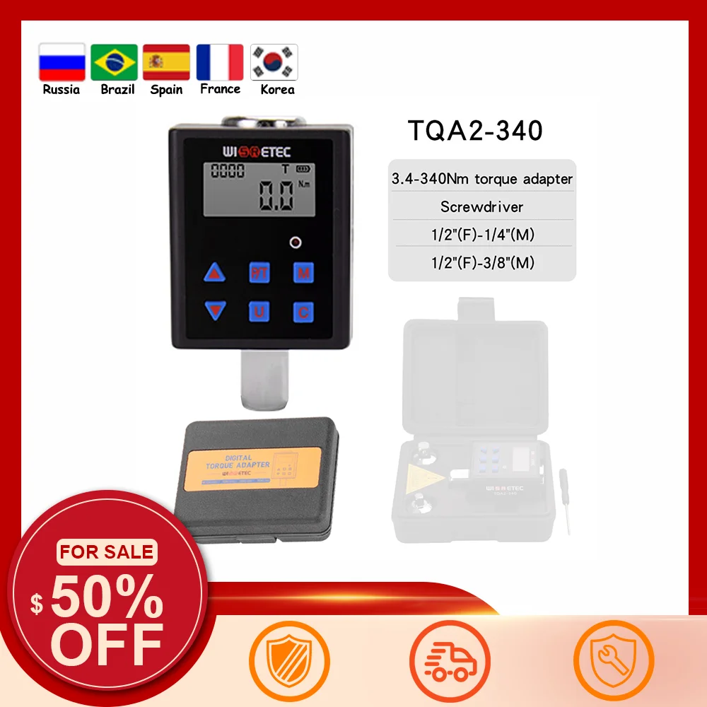 0.3340 N.m Digital Torque Meter Adjustable Torque Meter Adapter