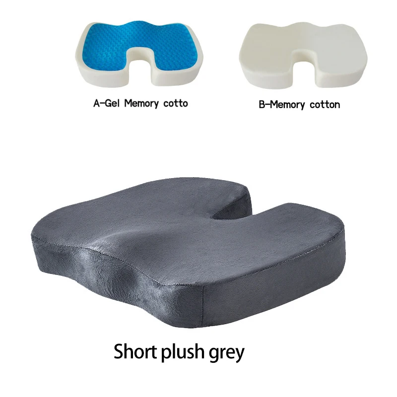 Gel Memory Foam U-shaped Seat Cushion Massage Car Office Chair for Long Sitting Coccyx Back Tailbone Pain Relief Gel Cushion Pad 10