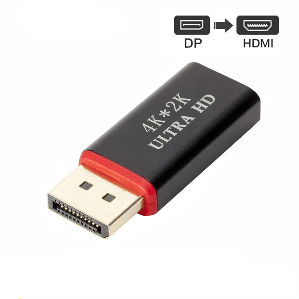 

Переходник DP-HDMI совместимый с 4k * 2K, порт дисплея Thunderbolt, разъем, мини-конвертер Ultra HD для ноутбука, проектора, телевизора, компьютера