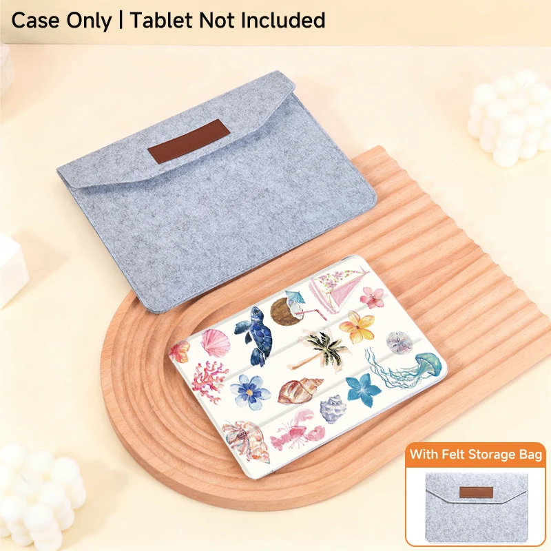 Enhanced Protective Tablet Case with Felt Bag and Pen Holder