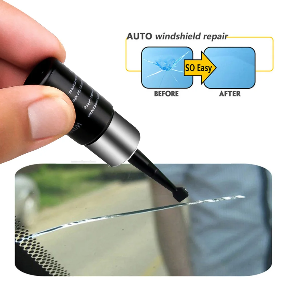 

Инструмент для ремонта лобового стекла автомобиля, "сделай сам", инструменты для ремонта окон, восстановления царапин и трещин на ветровом стекле, смола с лезвием и полосой, 1/2 шт.