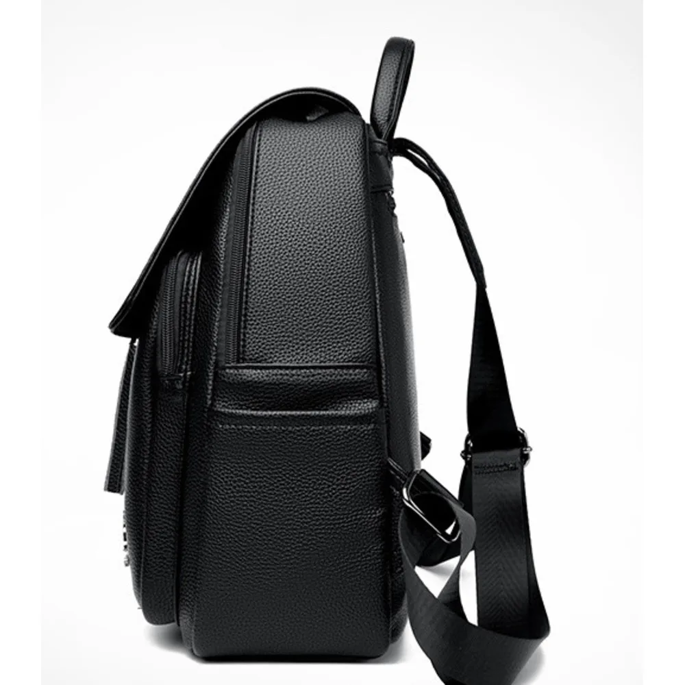 Mom's backpack, new tassel versatile casual women's bag, large capacity, high-quality texture, stylish travel bag_voghion.com