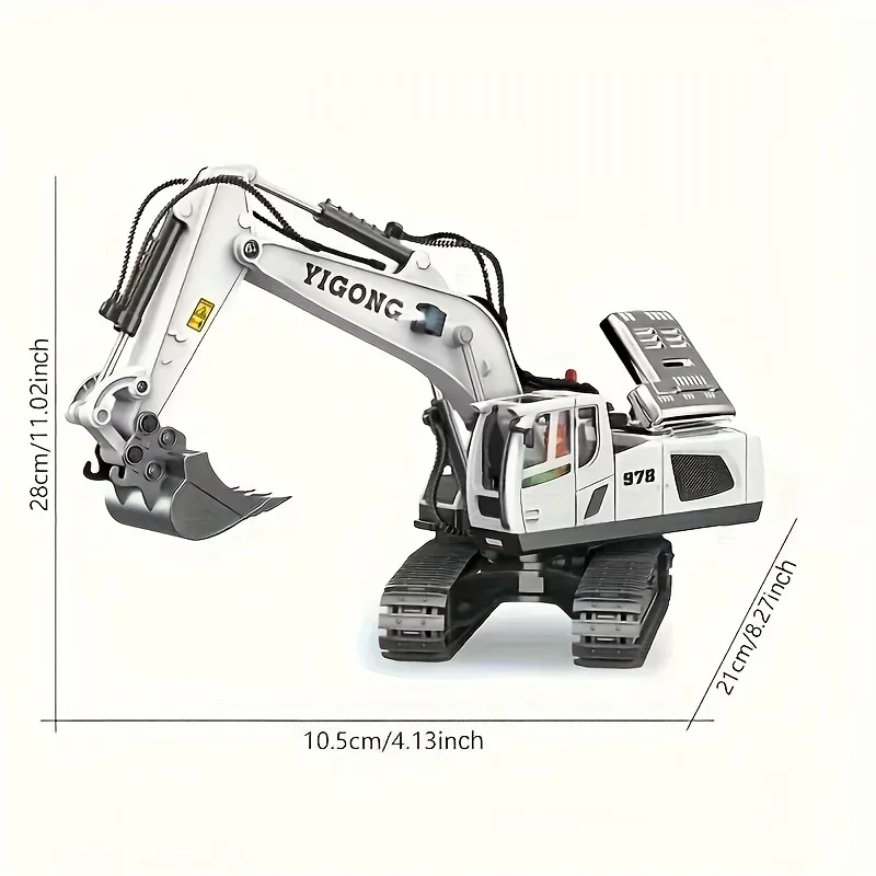 1pc-RC Construction Vehicle Set - 2.4GHz 11-Ch Bulldozer & Dump Truck Combo for Engineering Pretend Play 6