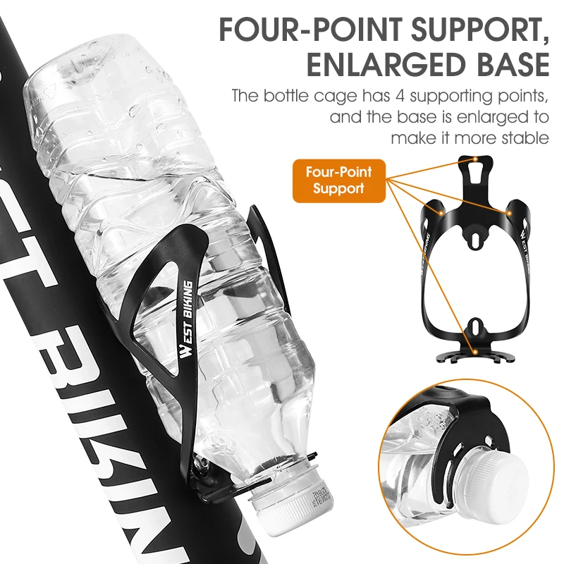 WEST BIKING Cycling Bottle Cage Integrated Molding Lightweight Bike Water Bottle Holder Kettle Stand MTB Road Bike Accessories