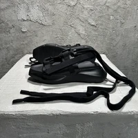 High Quality Black Fashion Casual Sneakers Men Breathable Comfortable Sandals Men's Dark Style Sandals Men's Shoes