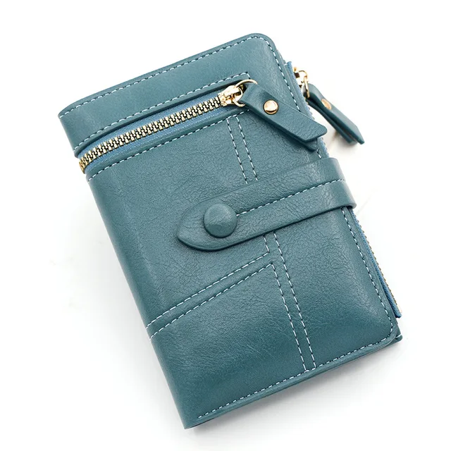 New Women Wallet Short Women's Zipper Wallet Large Capacity Multi Card