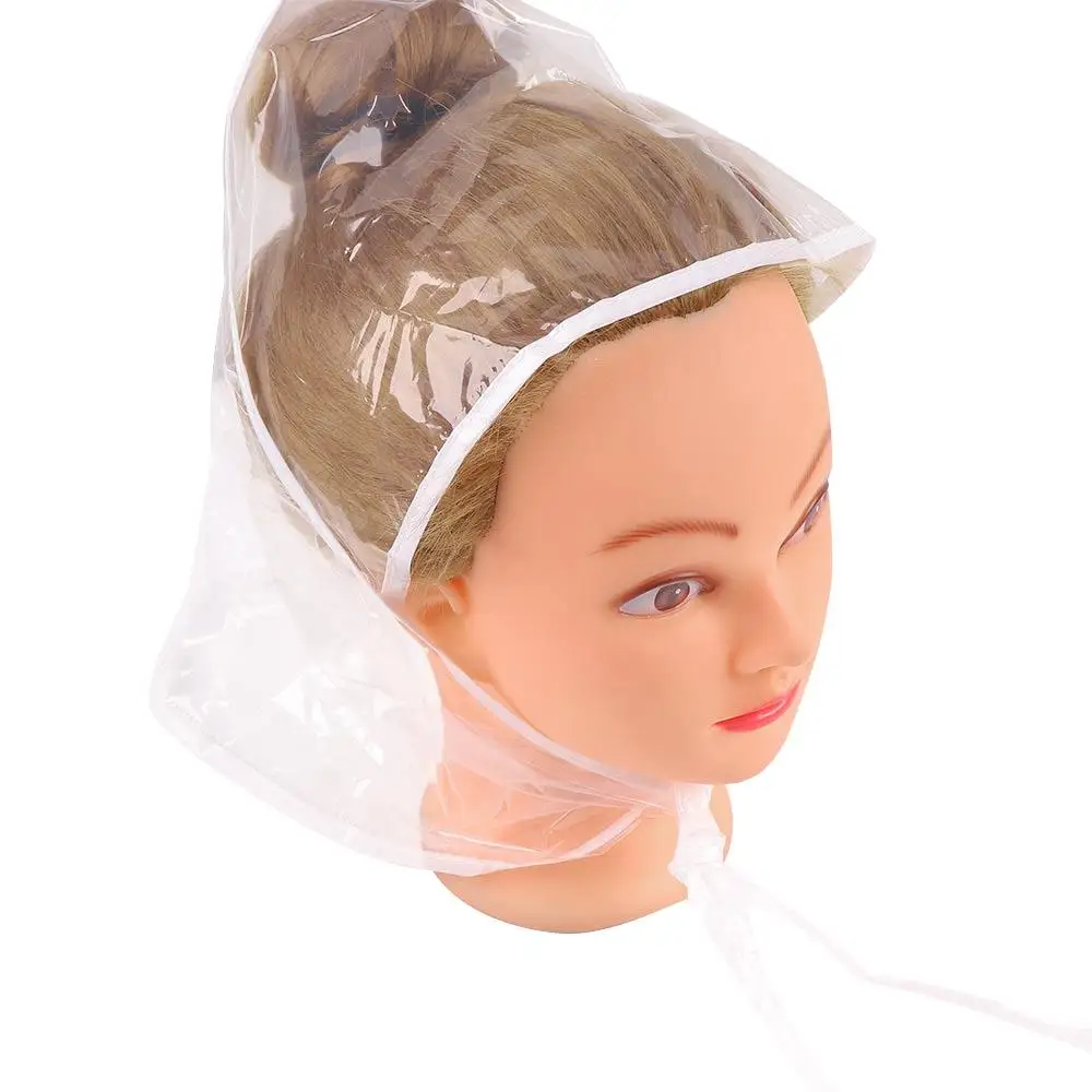 Reusable Transparent Rain Wind Hat Hood Hair Bonnet