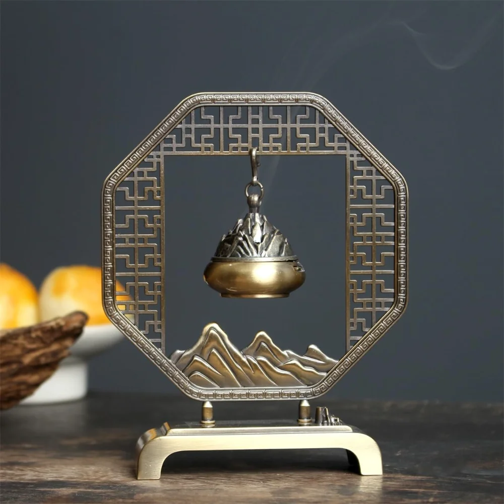 Alloy Fan Window Hanging Furnace Chinese Burner, Holder, Burner,Censer,for Coil,Powder, Stick,Backflow Fragrance,backflow , De