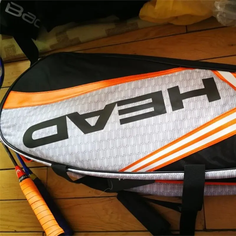 Tennis Racket Bag HEAD Tennis Rackets Bag Large Capacity 3-6 Pieces Tennis Backpack Badminton Gymbag Squash Racquet With Separated Shoes