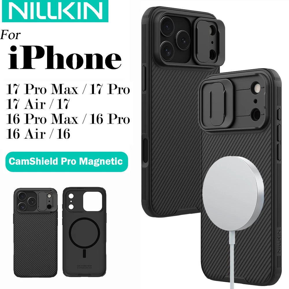 Nillkin for iPhone 17 Pro Max 17 Air iPhone 16 Pro Max 16 Plus CamShield Pro sliding magnetic camera protection cover