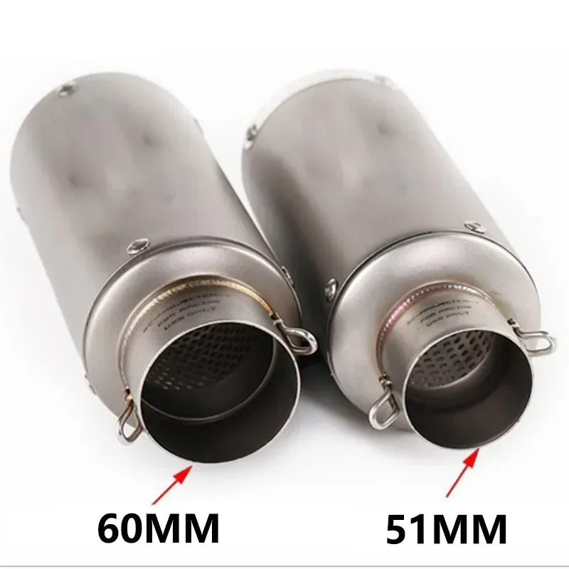 범용 탄소 섬유 오토바이 배기 파이프, 레이싱 오토바이 GP 프로젝트 개조 부품, 51mm, 60mm sc