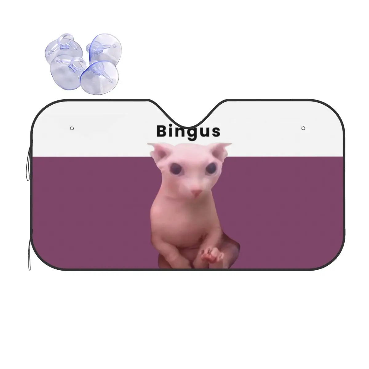 

Это универсальный солнцезащитный козырек для лобового стекла Bingus, 70x130 см, кошачья пленка Sphynx, чехол для лобового стекла автомобиля, Стайлинг автомобиля