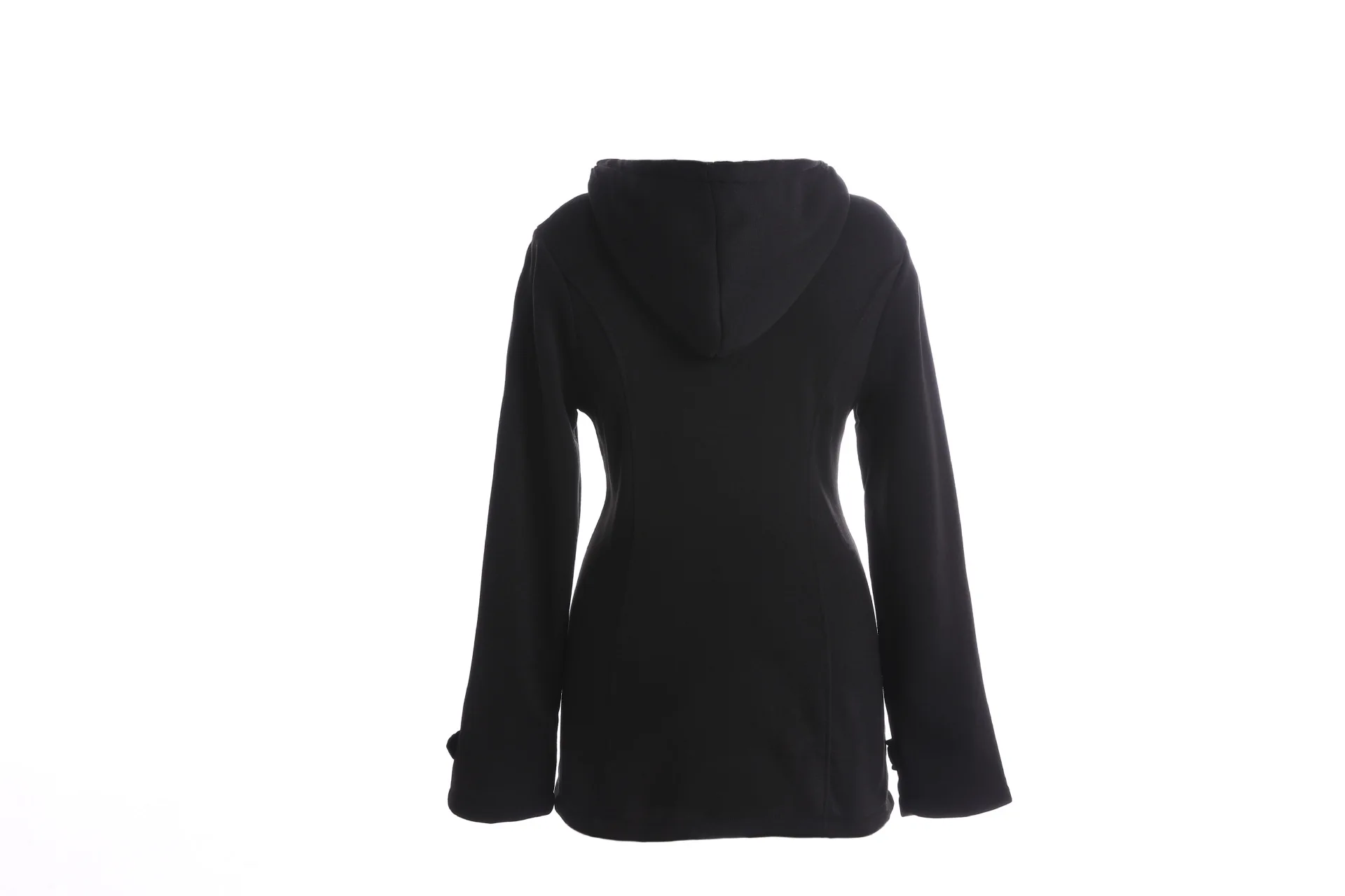 Best Selling Amazon Hooded Classic Cow Horn Button Jacket Cotton Coat Autumn/Winter Parkas Fashion Outerwear