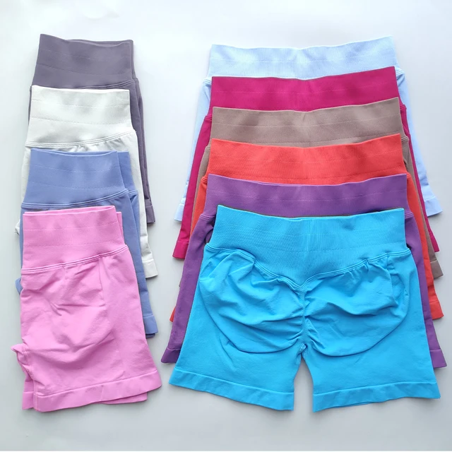 65344-b67e16.jpg NO LOGO Seamless Shorts 4.5 Gym Shorts Women Fitness Sports Low Ribbed Band Workout Scrunch Butt Yoga Booty Running Short Pants