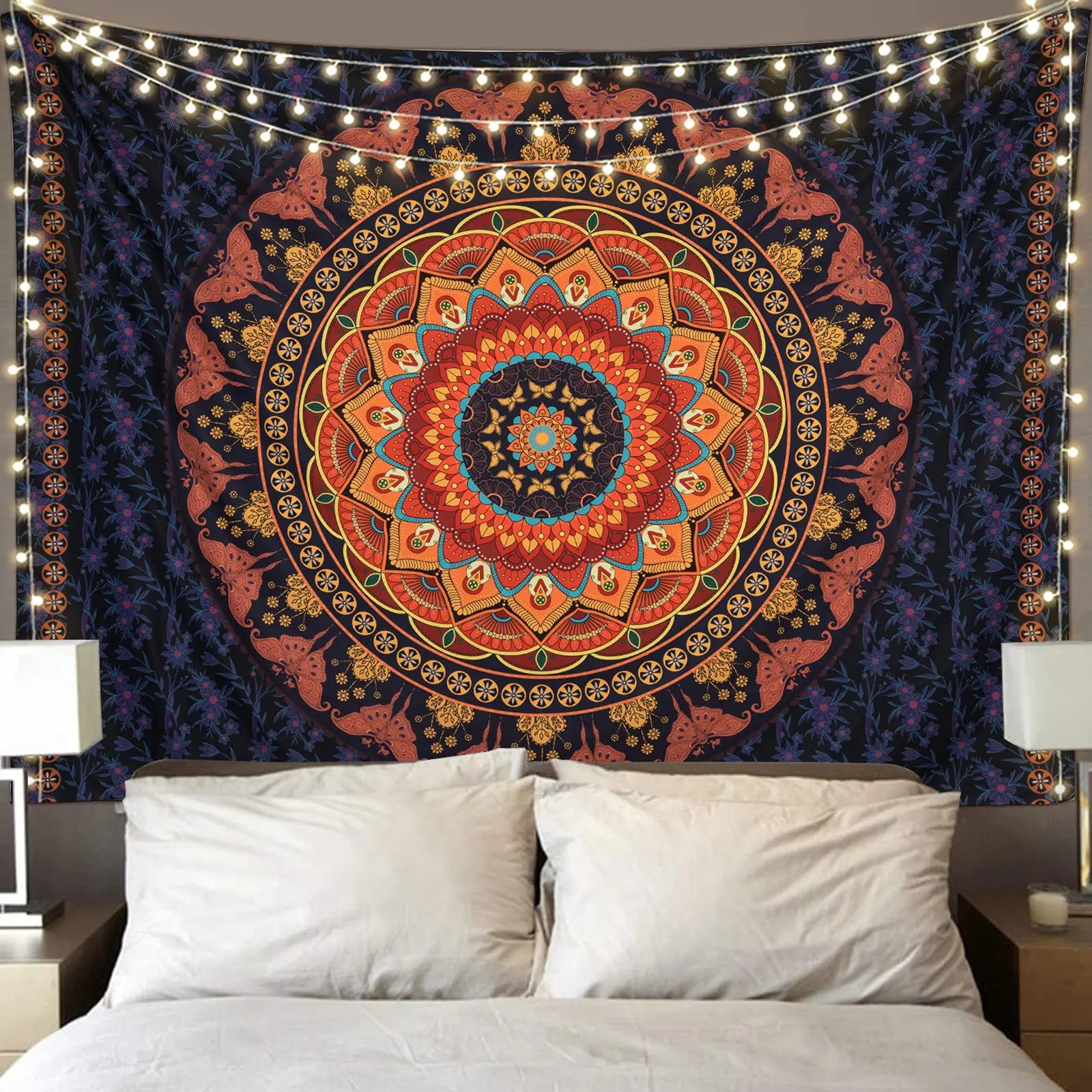Mandala Tapestry Indian Hippie Bohemian Psychedelic Tapestry Home Living Room Dorm Bedroom Aesthetics Decoration Tapestries