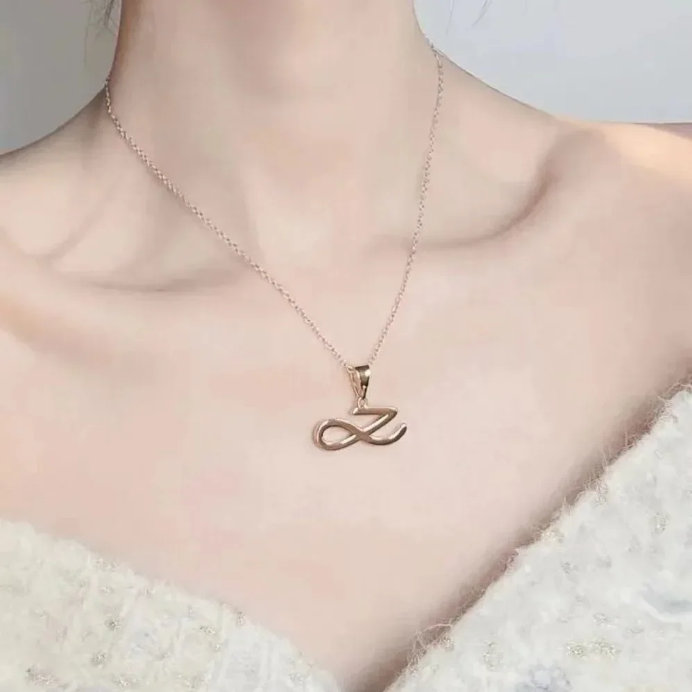 

2024 Korean Wave New Jung Kook Design Letter Necklace Trend Personalized Men's and Women's Jewelry Fans Couple Gifts