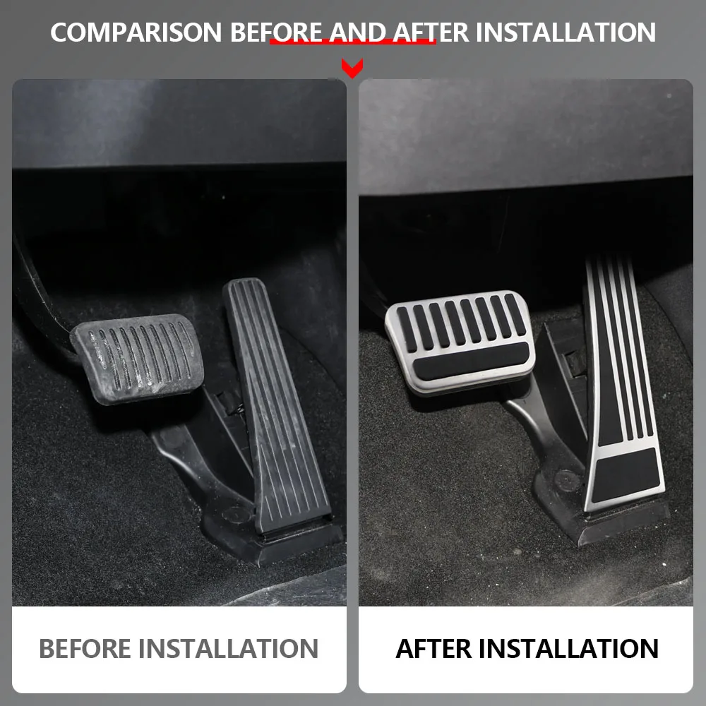 Stainless Steel Car Accelerator Brake Pedal Covers Anti-skid Car Foot Pedas Pad Acc. BYD Seal U Sealion 06 07 +