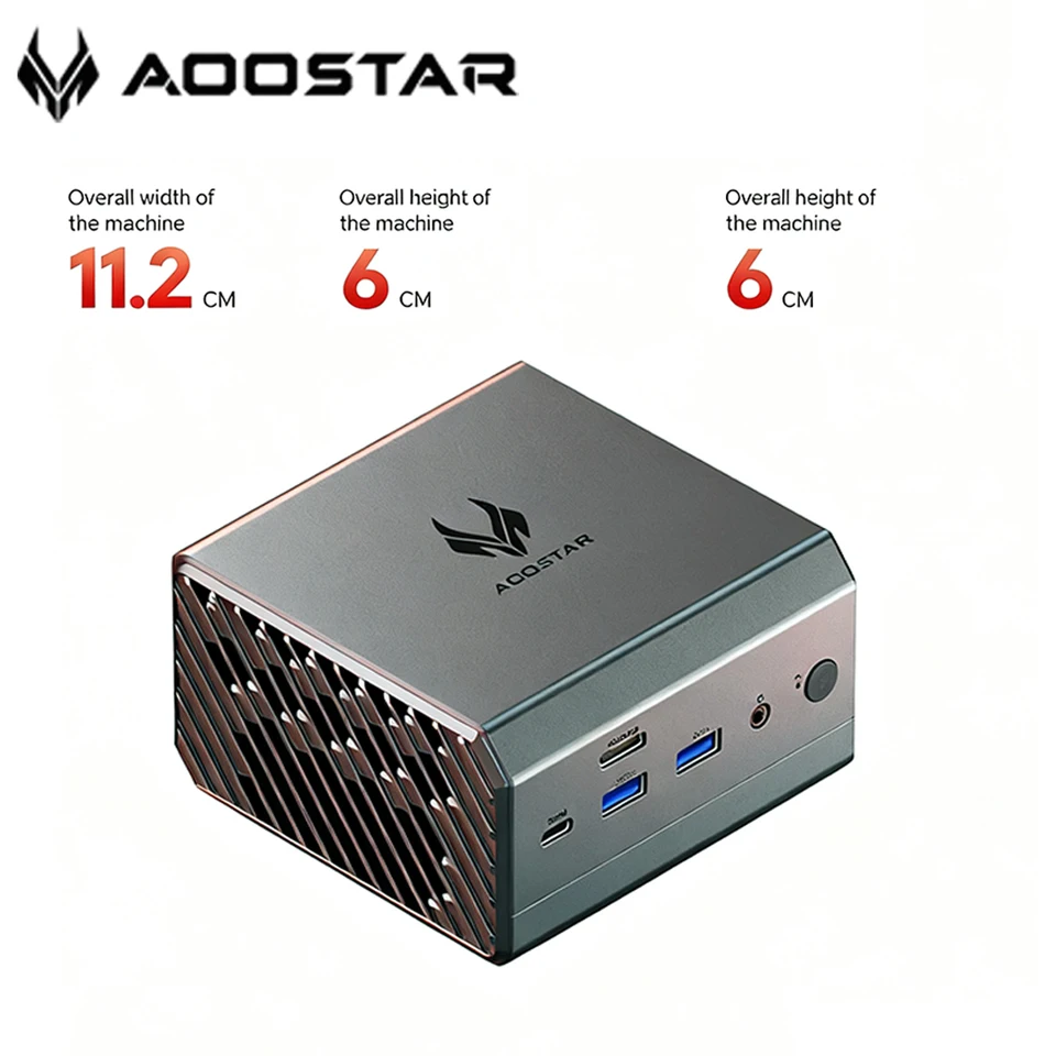 AOOSTAR Mini PC GT68 AMD Ryzen7 PRO 6850H USB4 HD2.1 DP2.1 2.5G