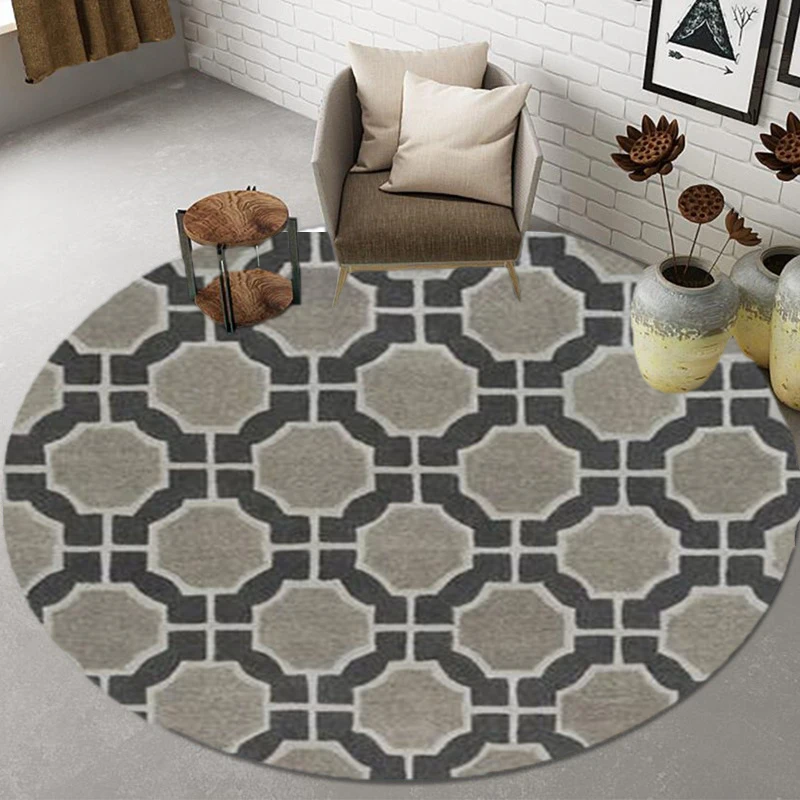 BabyCrawlRugsRoundFloorMatsCheckeredChildrensRoomRugsBedroom