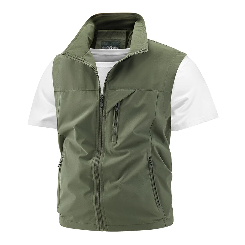 Vests Hunting MAN Work Vintage VEST Fishing Clothing Multi-pocket Waterproof For Men Sleeveless Jacket Tactical Mens Windbreaker