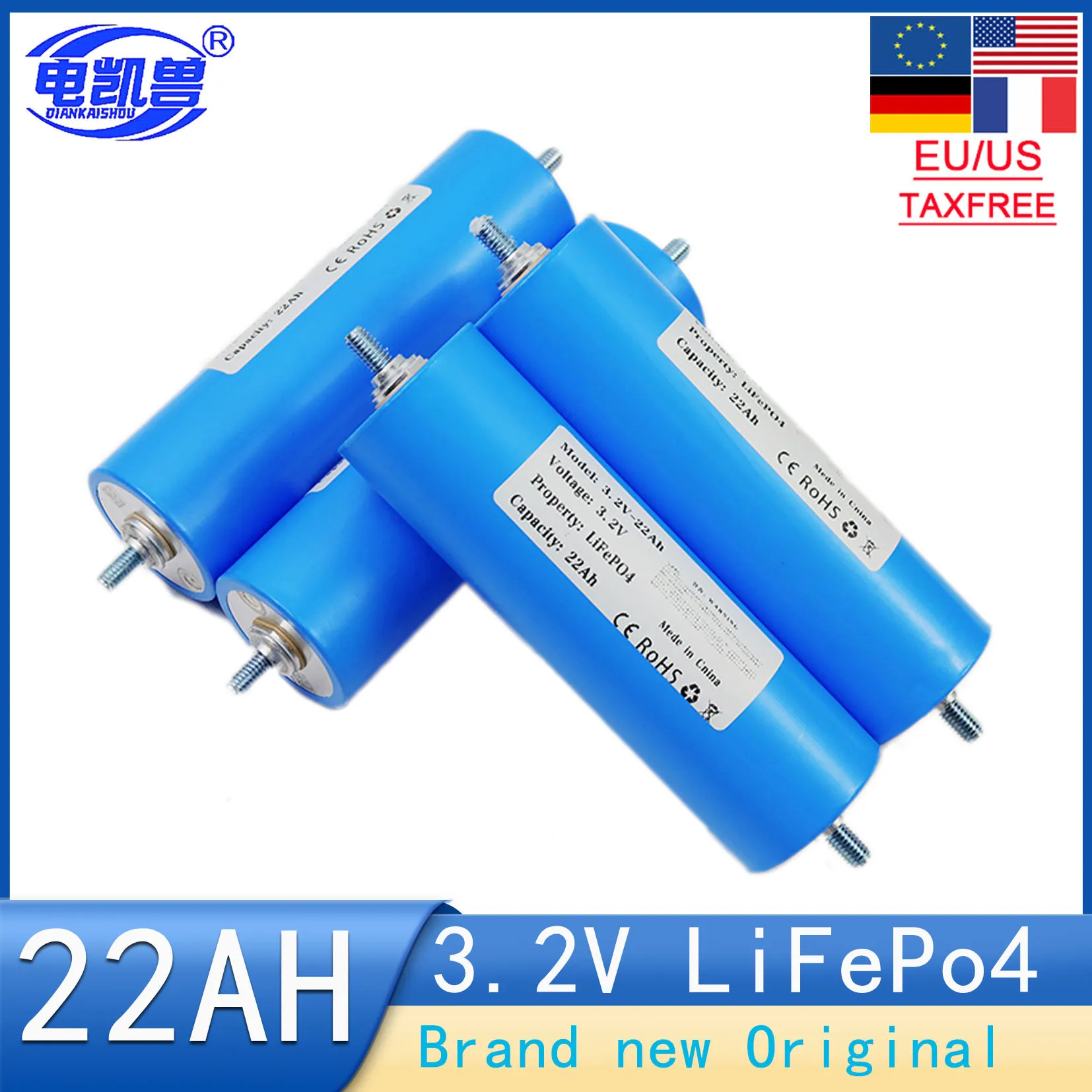 

New original 3.2V 22Ah LiFePO4 lithium phosphate battery 4S12V 24V motorcycle motor battery modification EU/US tax-free