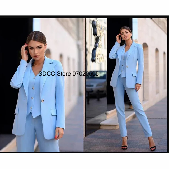 Traje de negocios para mujer, ropa de oficina, conjunto de mujer, 2 piezas,  Formal, elegante, Blazer, pantalones, conjuntos de trajes, Otoño, 2022 -  AliExpress