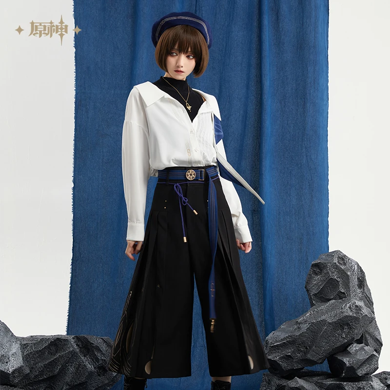 

Official miHoYo enshin Impac Game Kunikuzushi Wanderer Shirt Knit Vest Suit Women Costume Autumn Winter Loose Pants