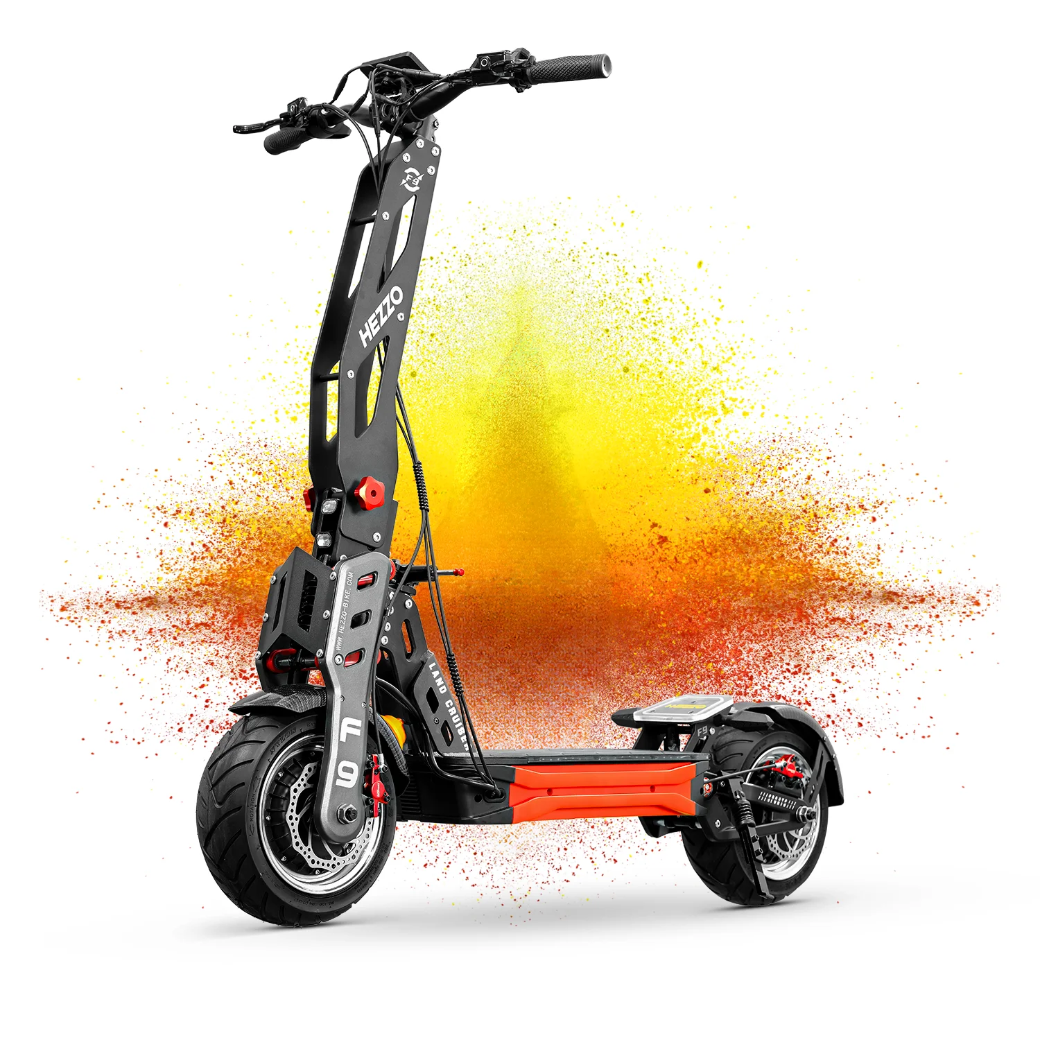 Electric Scooter HEZZO F9 60v 8000w Dual Motors 40LG Lithium NFC 12"Fat Tire Racing 56Mph EU Us Warehouse