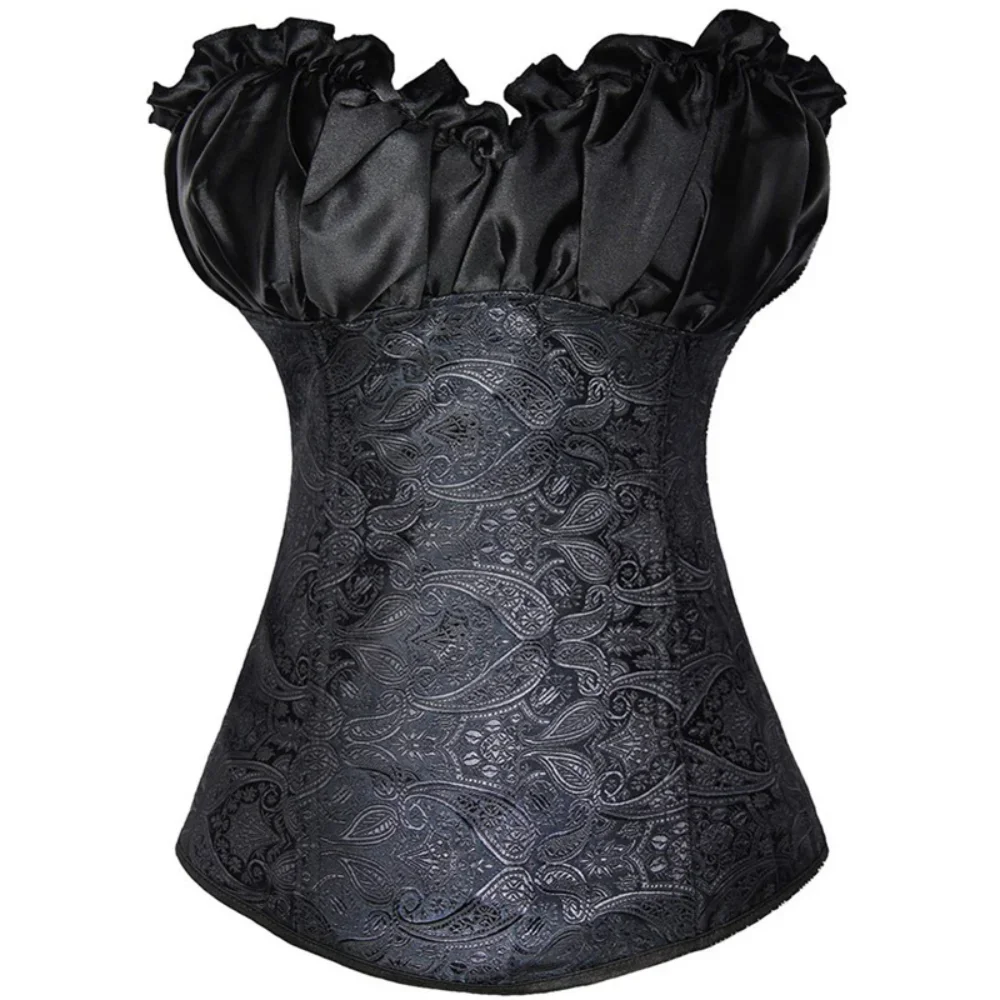 Sexy Lace Up Boned Gothic Corset Plus Size Body Shaper Clothing Women Steampunk Shapewear Bodysuit Waist Trainer Clothes Corsets